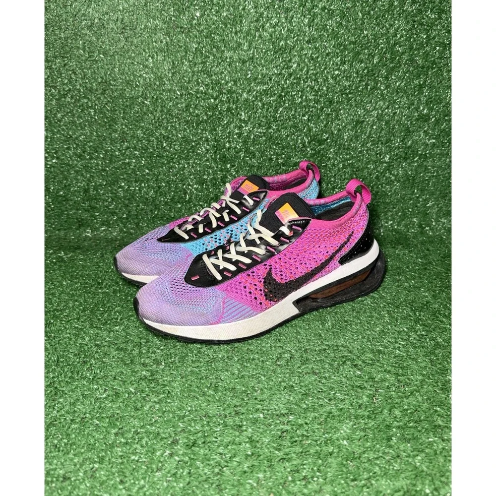 Nike Air Max Flyknit Racer Women Size 7 Multicolor Running Shoes Comfort Sneaker